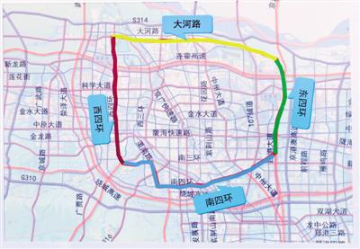 郑州市四环高架主线6月29日试通车