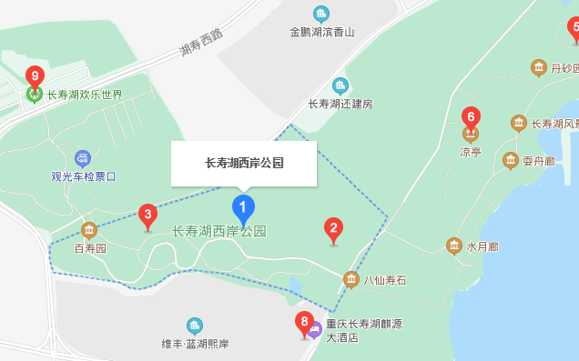 长寿湖旅游景点地图图片