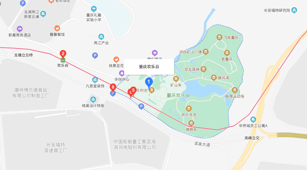 重庆欢乐谷平面图图片