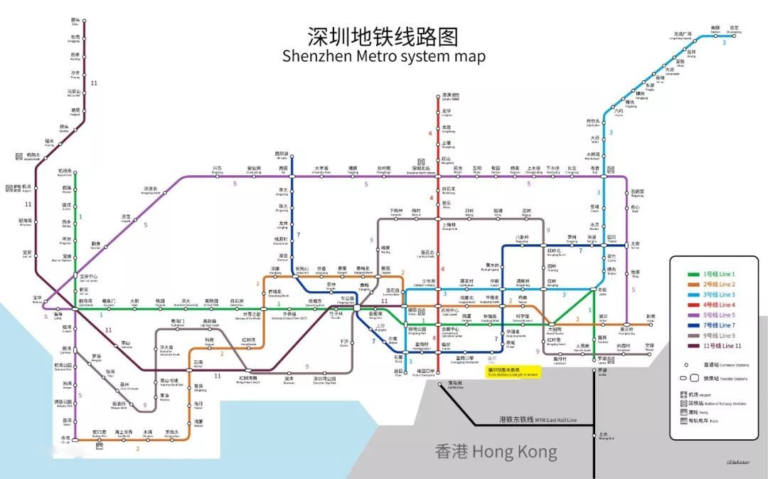 2021年深圳地铁线路图图片