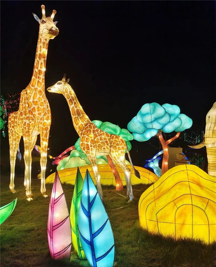 焦作森林动物园灯展图片