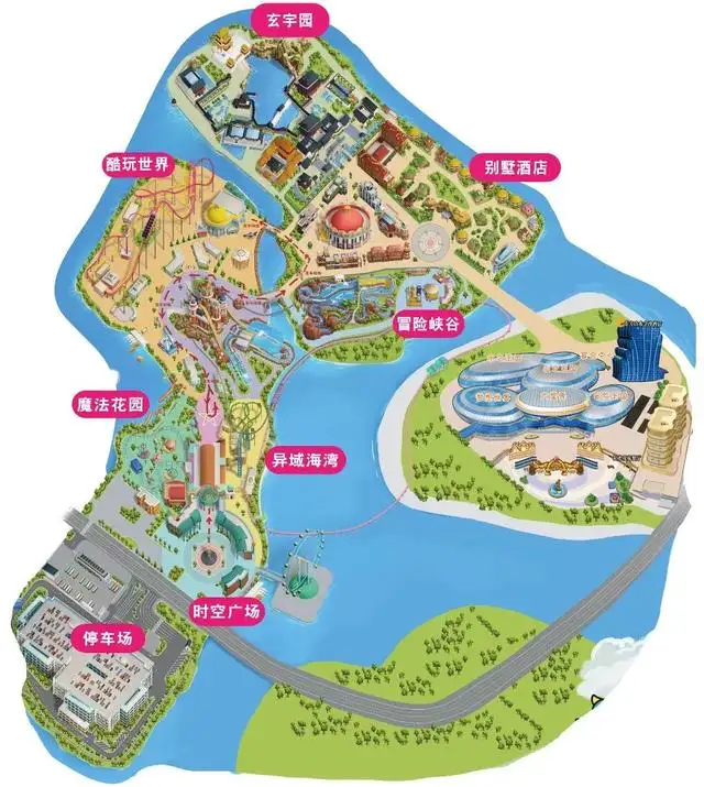 东方山水乐园地图图片