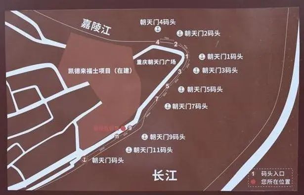 2022重庆两江游登船地点及示意图