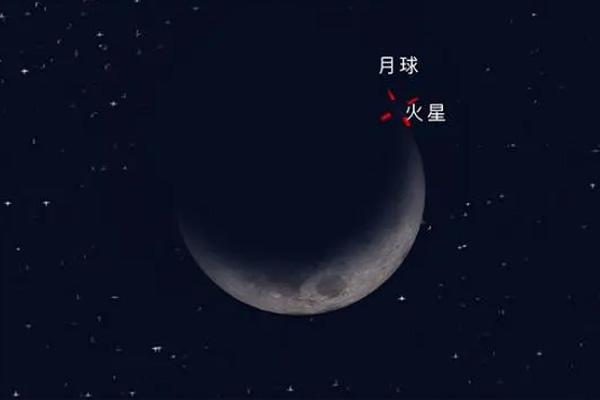 金星火星双星伴月图片