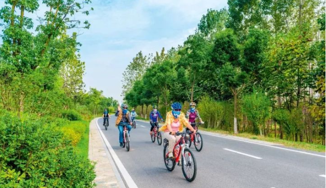 武汉东湖绿道骑行图片