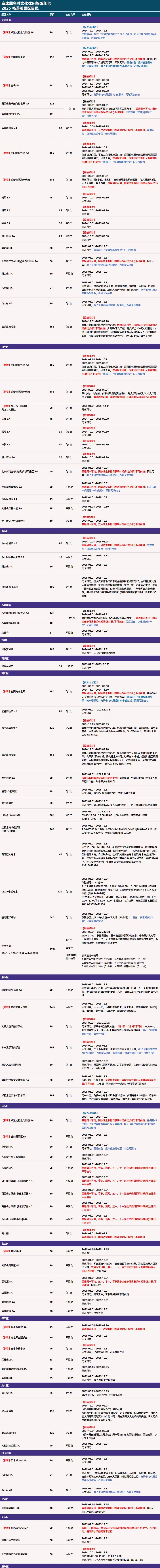 京津冀名勝文化休閑旅游年卡2025景點目錄及收費標準一覽(附年卡價格+購買入口)