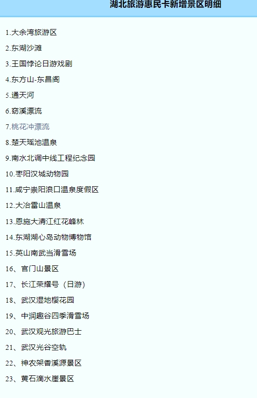 湖北旅游惠民卡