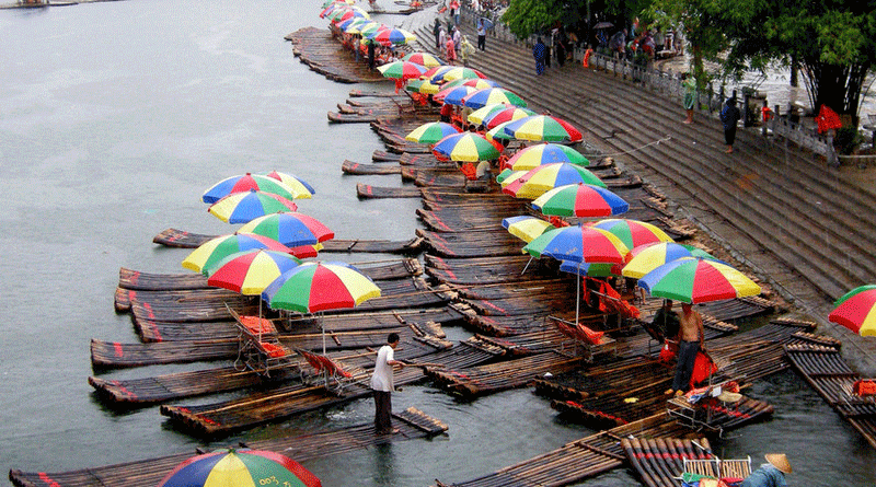 桂林遇龍河漂流
