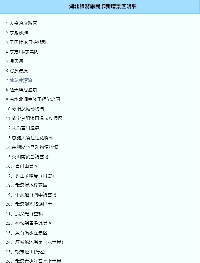 湖北旅游惠民卡