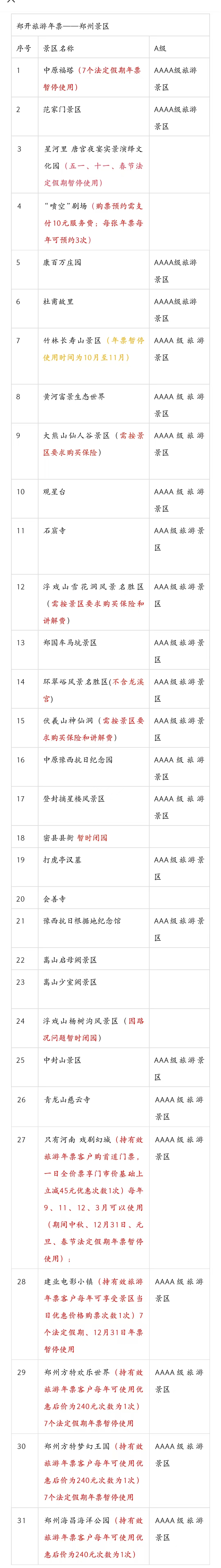 鄭開旅游年票