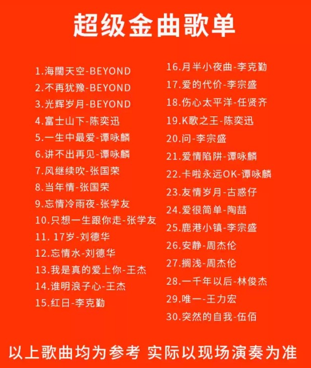 臨沂聲聲不息港臺(tái)金曲演唱會(huì)