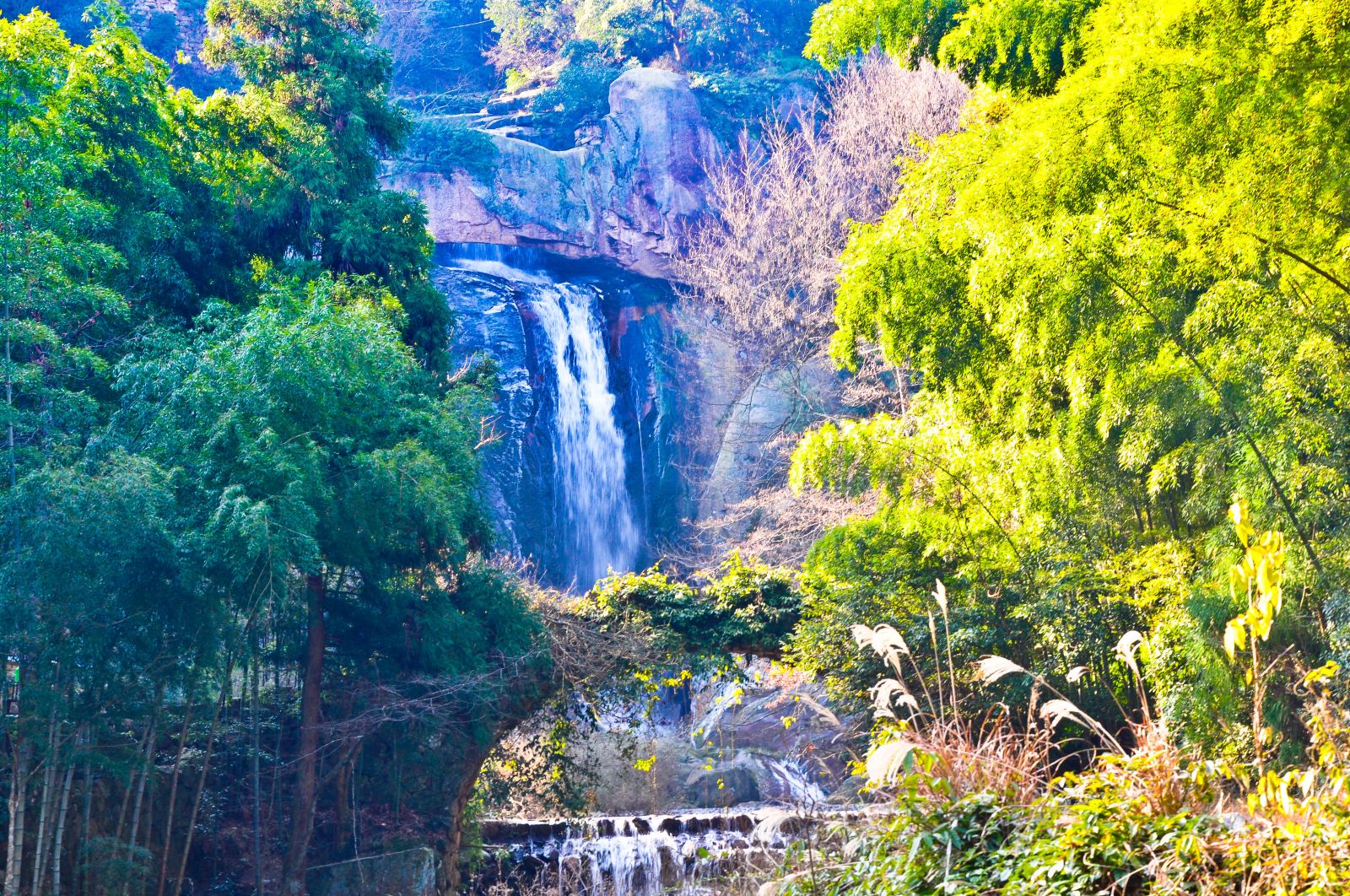 天台县石梁飞瀑 天台县石梁飞瀑