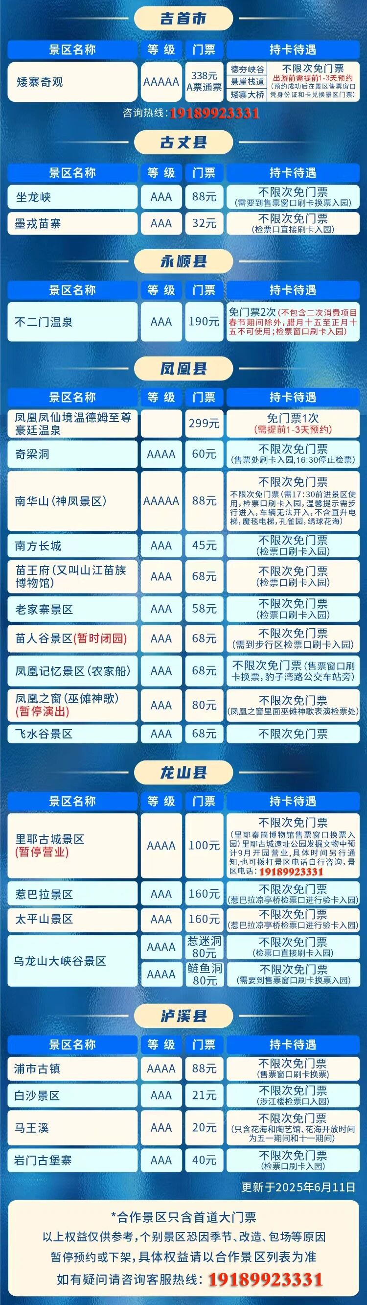 神秘湘西全域旅游年卡 神秘湘西全域旅游年卡